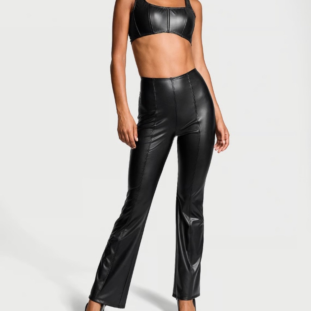 Victoria's Secret Black Faux Leather Bralette - Picture 3 of 9